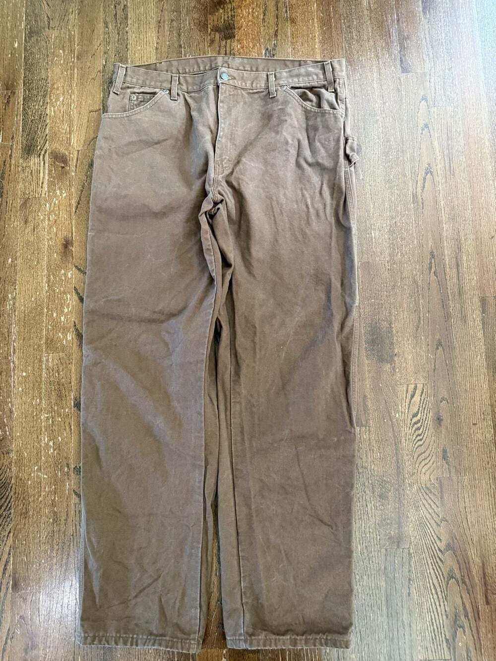 Dickies Men's Brown Duck Canvas Carpenter Work Pants